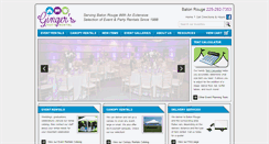 Desktop Screenshot of gingerspartyrental.com